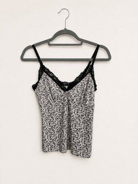 White House Black Market Floral Lace Trim Camisole S